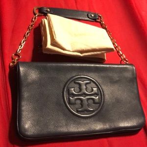 Navy Blue Tory Burch clutch